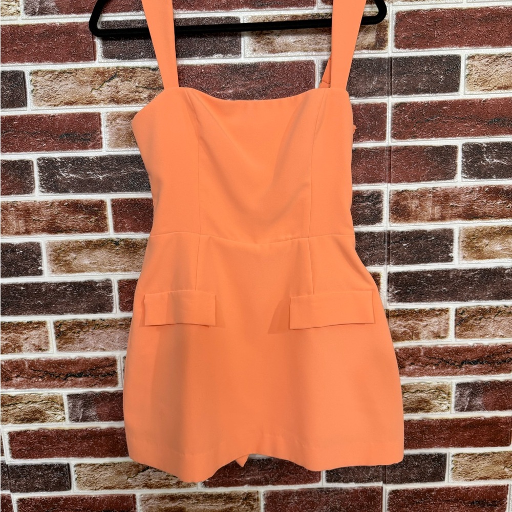 Amanda Uprichard Vibrant Orange Mini Skort